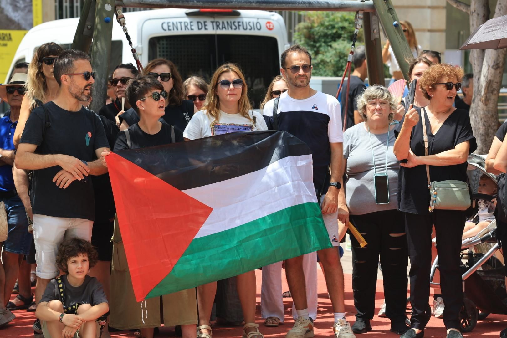 Manifestación a favor del pueblo palestino y la paz en Castellón