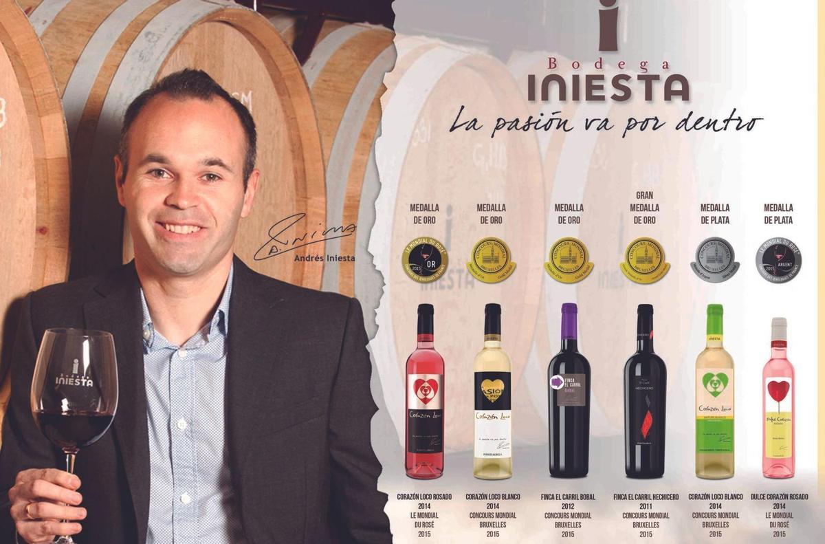 El catálogo vinos premiados de las Bodegas Iniesta.