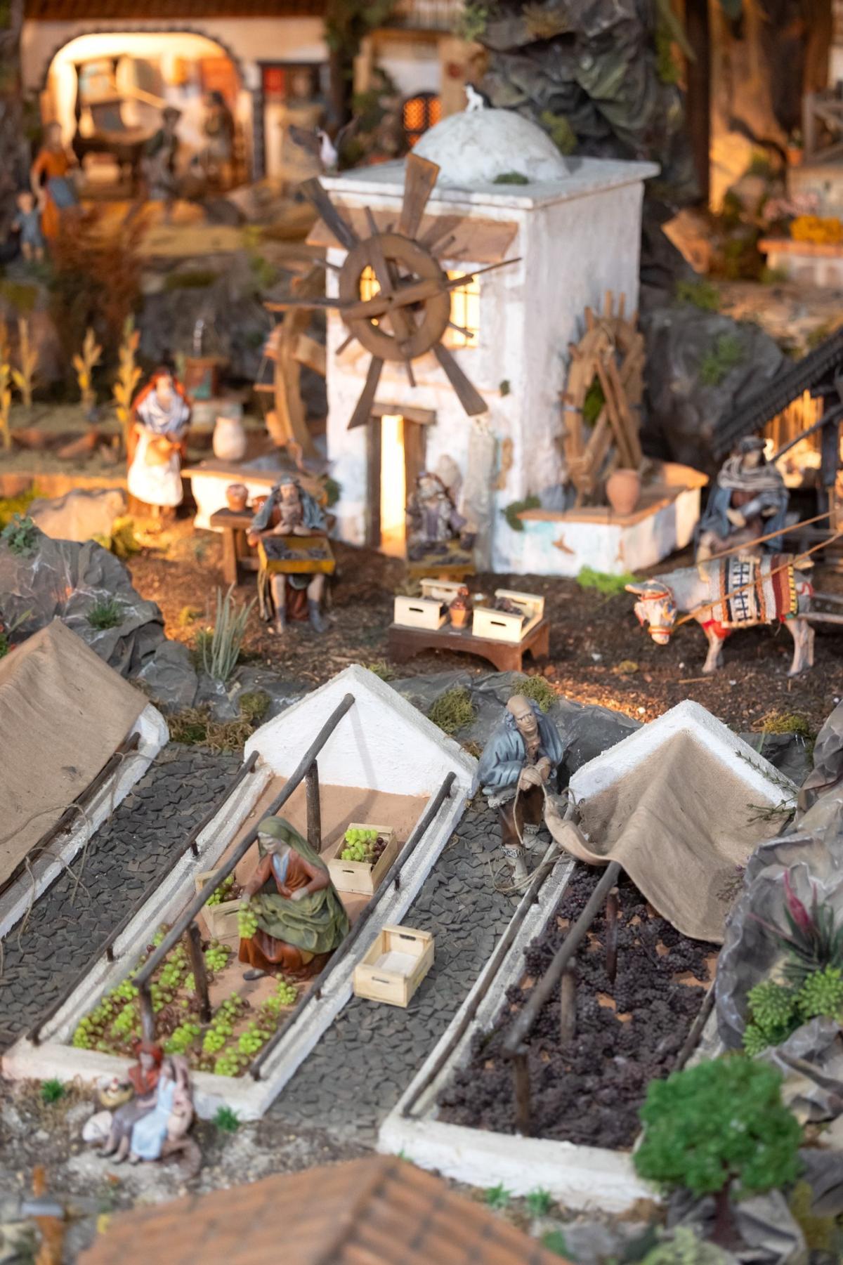 Detalle del belén de la Diputación