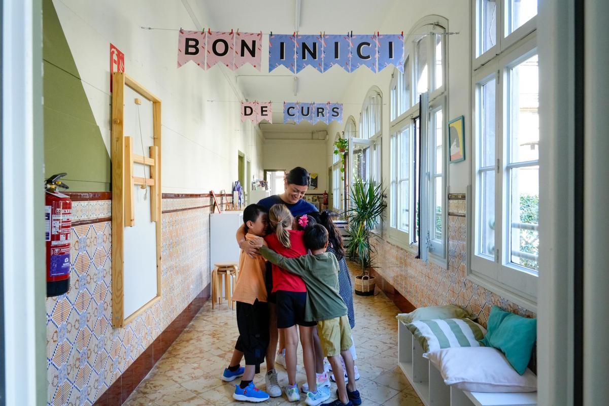 Vuelta al cole en la escuela Francesc Macià de Barcelona