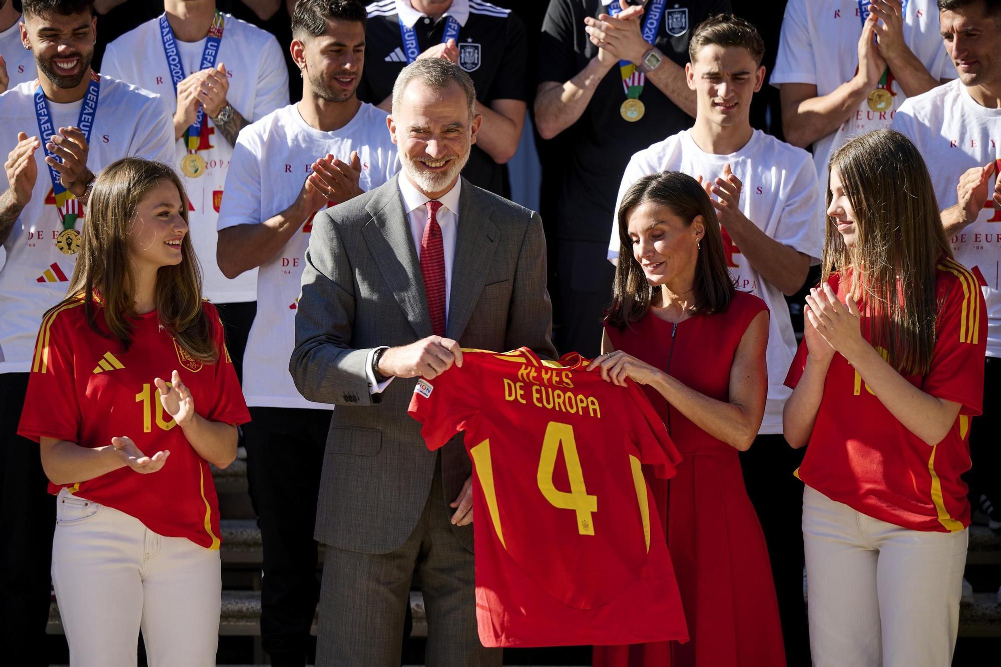 La Familia Real celebra la victoria de la Selección Española en la Eurocopa 2024.