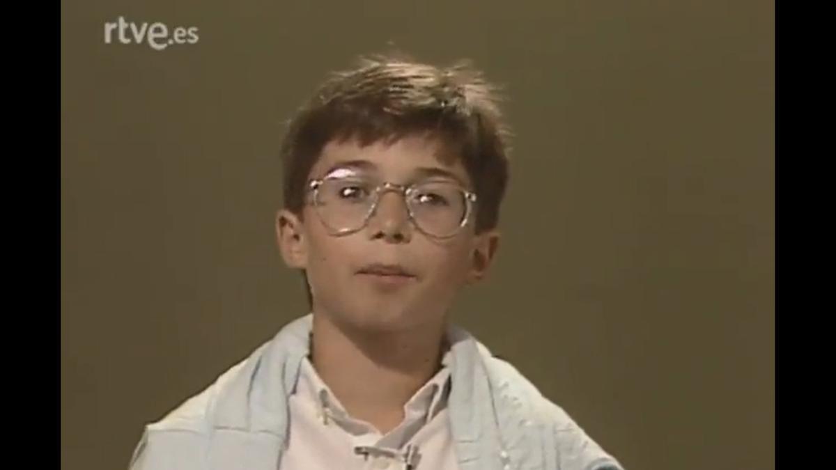 El pequeño Gonzalo Caballero, durante su aparición televisiva
