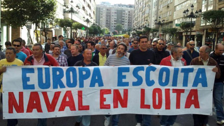 Imagen de la manifestación de hoy en Vigo // R. Grobas