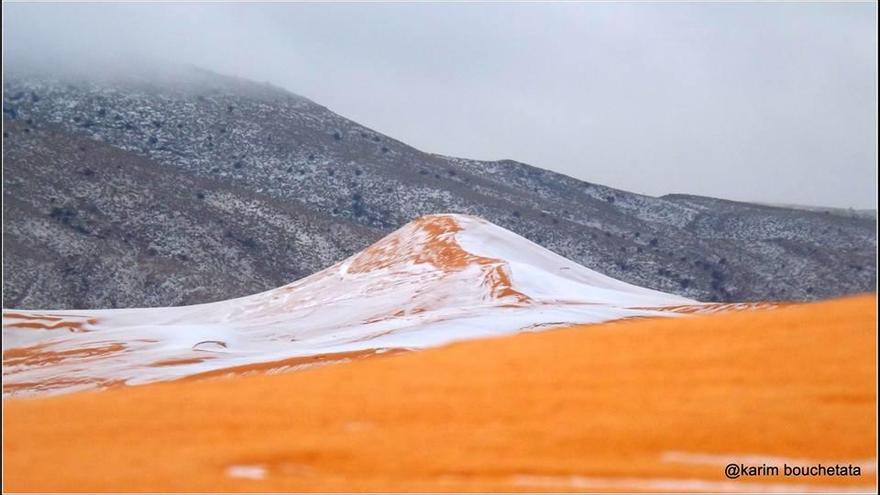 Nieve en el desierto del Sahara, 19 de diciembre de 2016