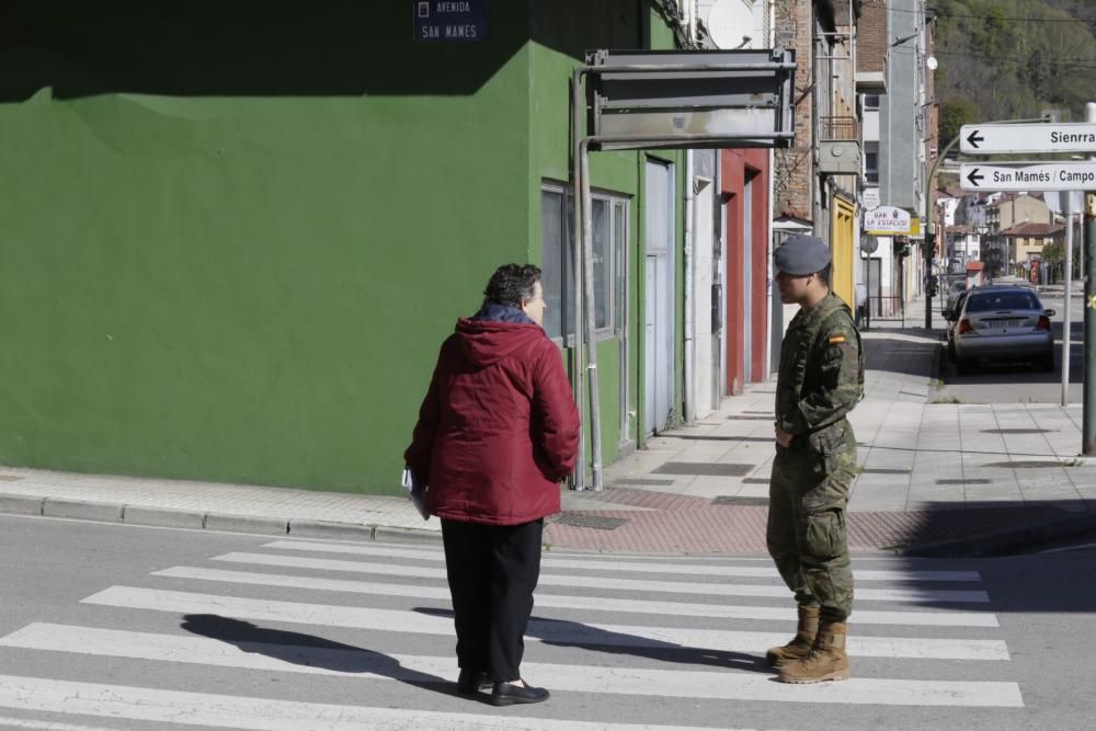 El Ejército, en tareas de desinfección en Asturias