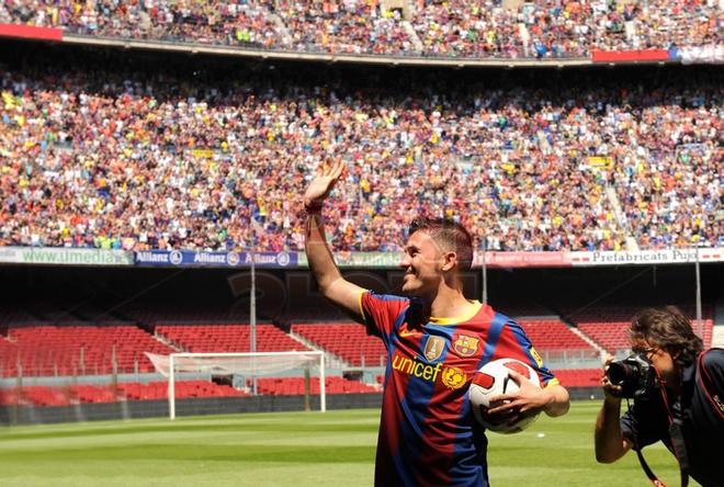 El 21 de mayo de 2010 David Villa es presentado en el Camp Nou como nuevo jugador del FC Barcelona.