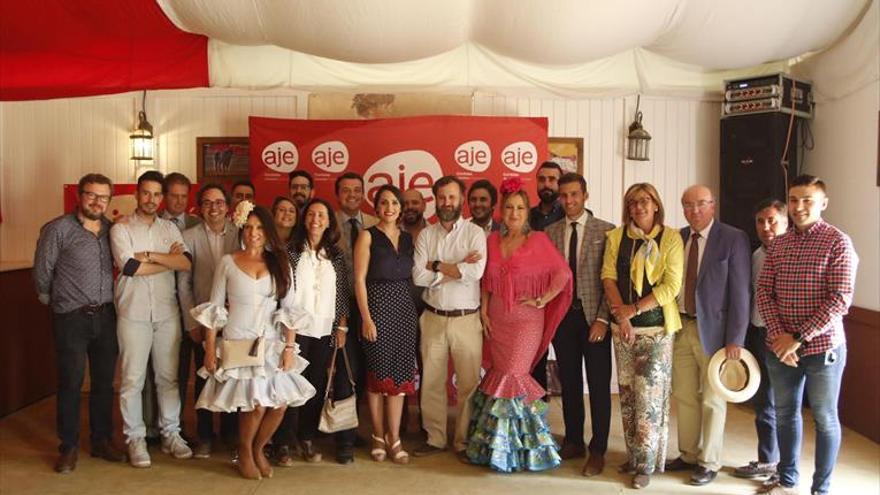 Jóvenes empresarios en la Feria