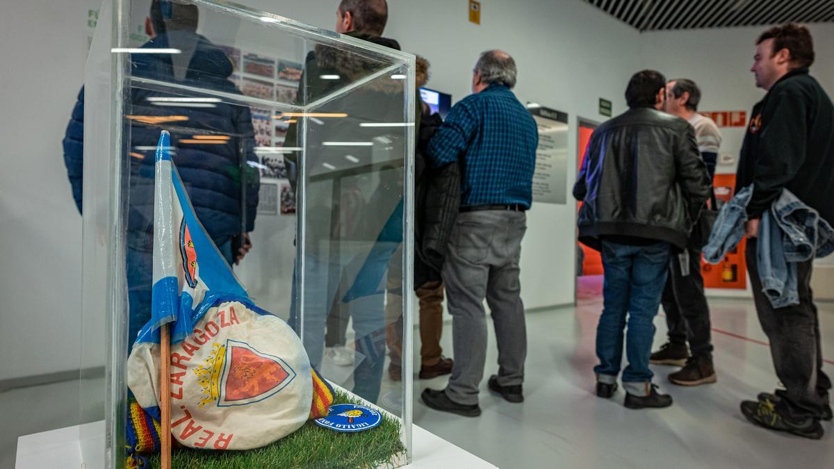 Inauguración de la exposición 'Zaragoza, el fútbol en e_volución' en Etopía