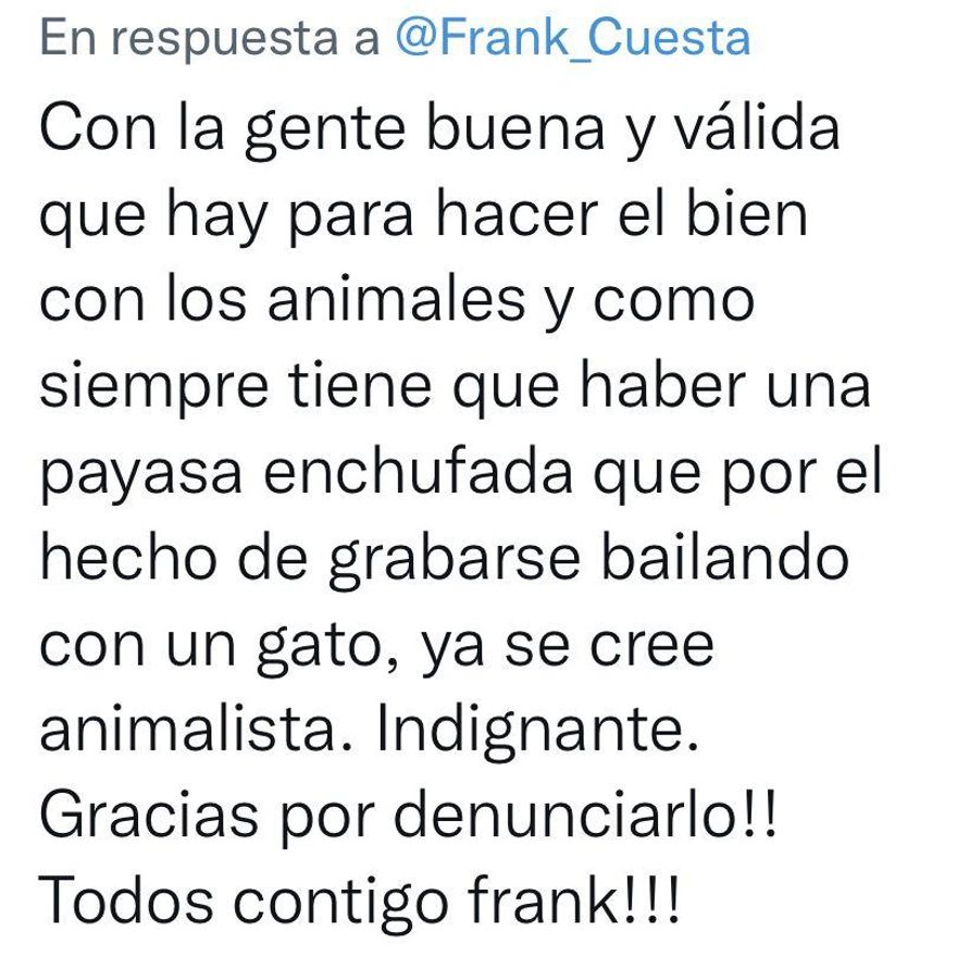 Otra reacción al vídeo de Frank de la Jungla.