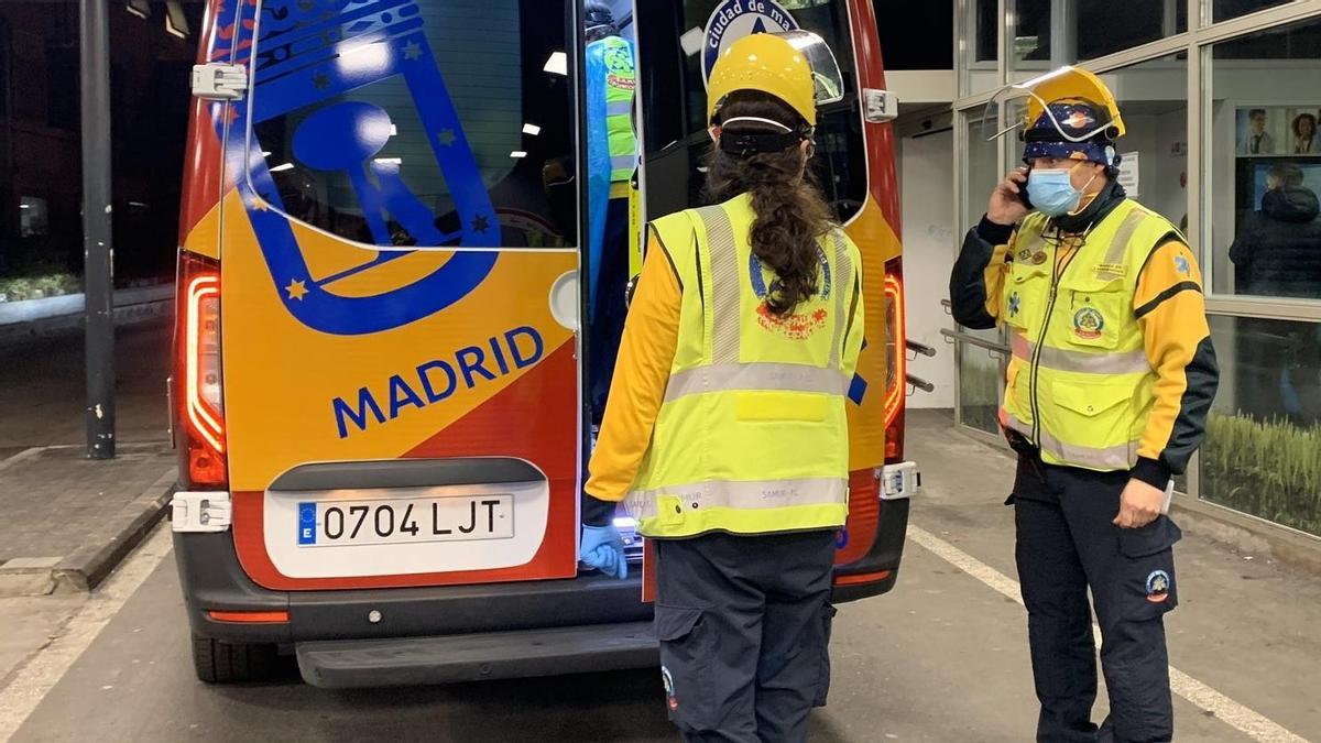 Una ambulancia del Samur en Madrid.