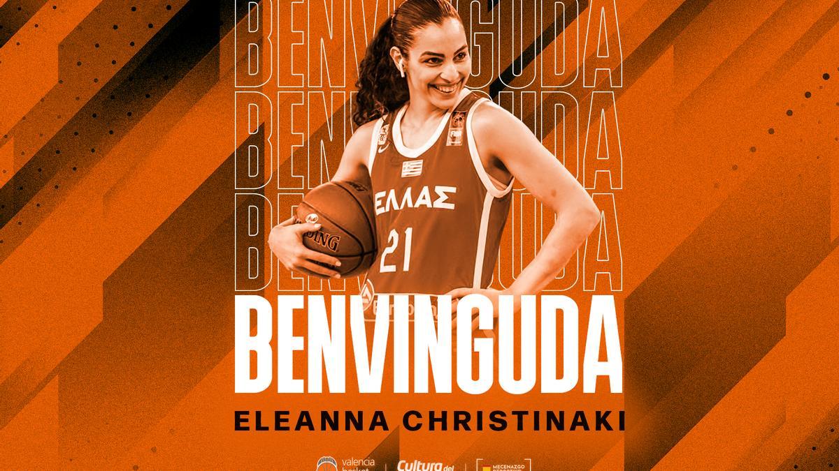 El Valencia Basket se reforzará temporalmente con la incorporación de Eleanna Christinaki (25 años, alero, 1.84cm).