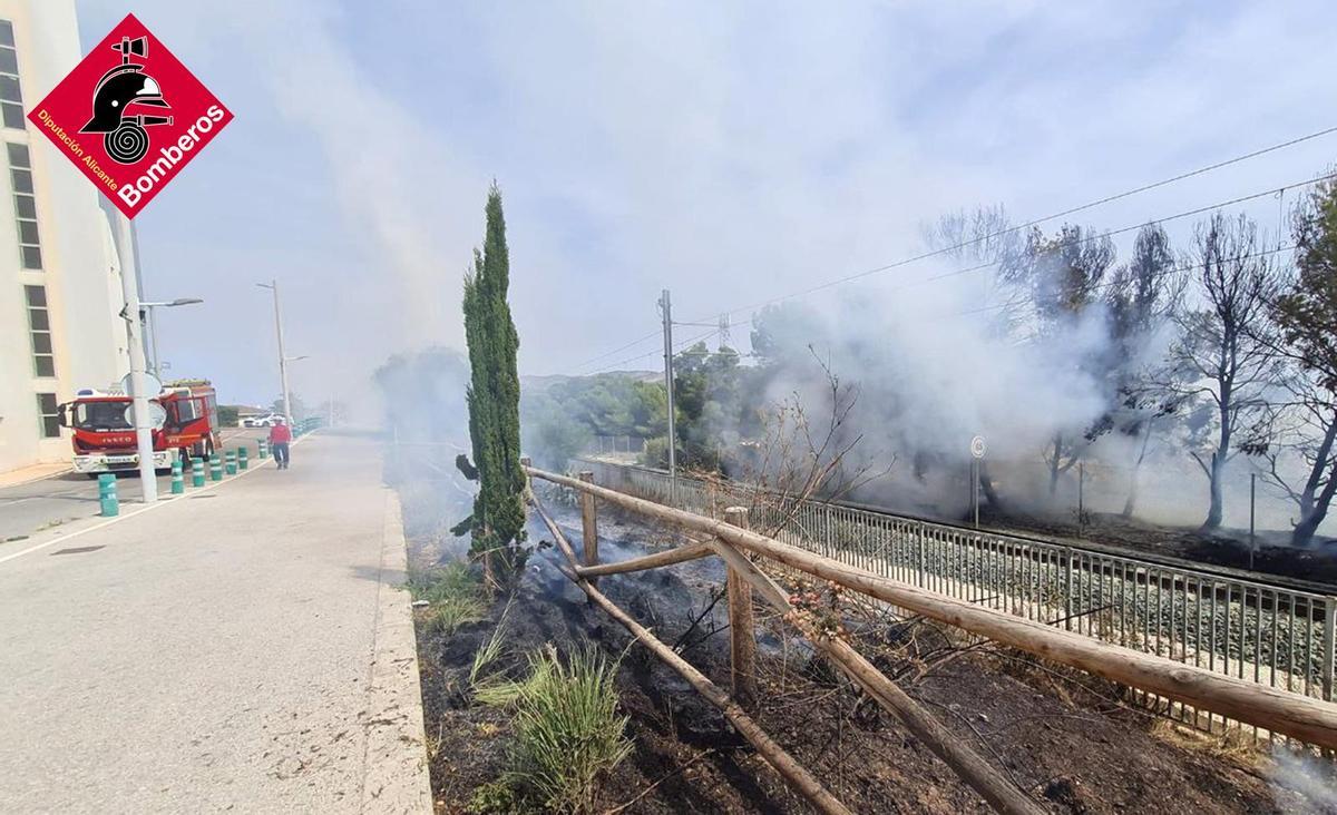 El incendio declarado en Benidorm.