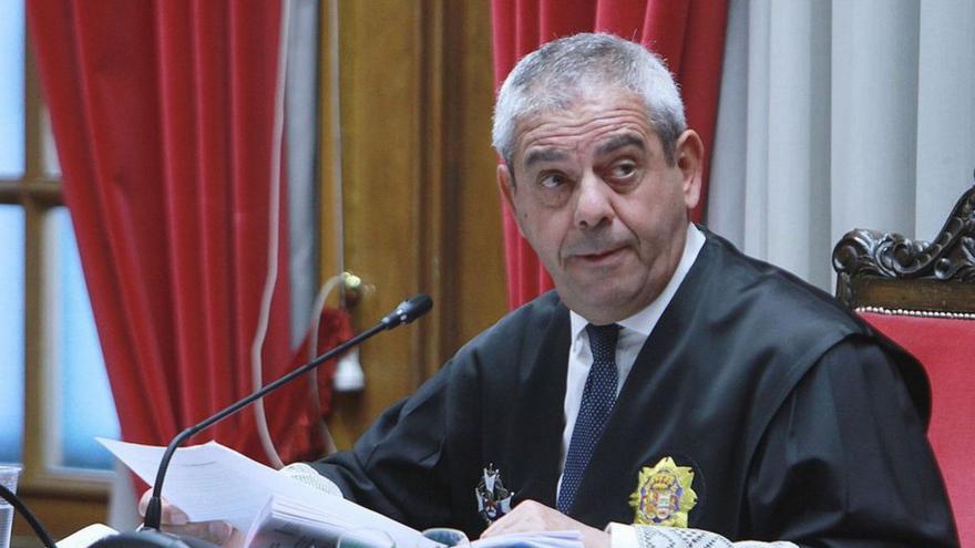 El fiscal Julián Pardinas Sanz, durante un juicio en Ourense.