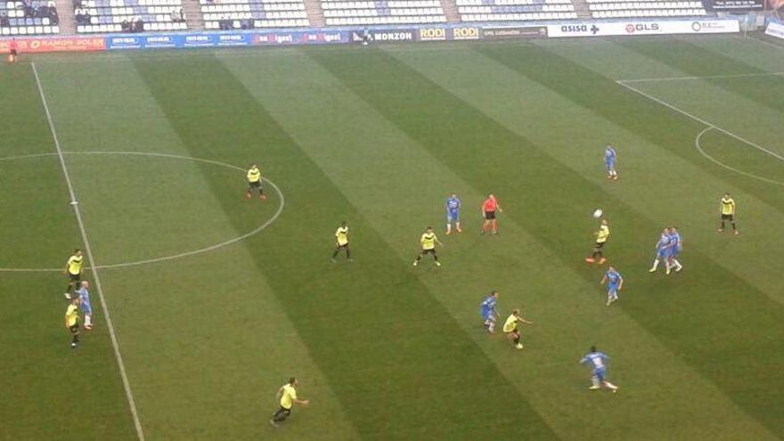 Un momento del partido disputado en Lleida