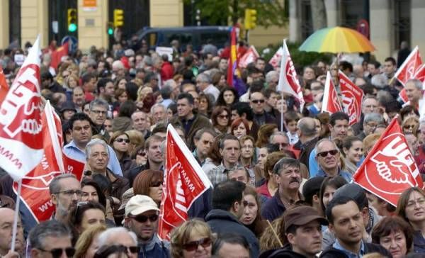 Manifestación contra los recortes en Zaragoza