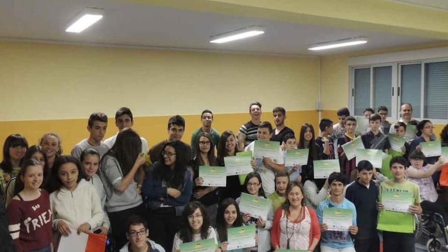 Alumnos del instituto Los Valles de Camarzana de Tera.