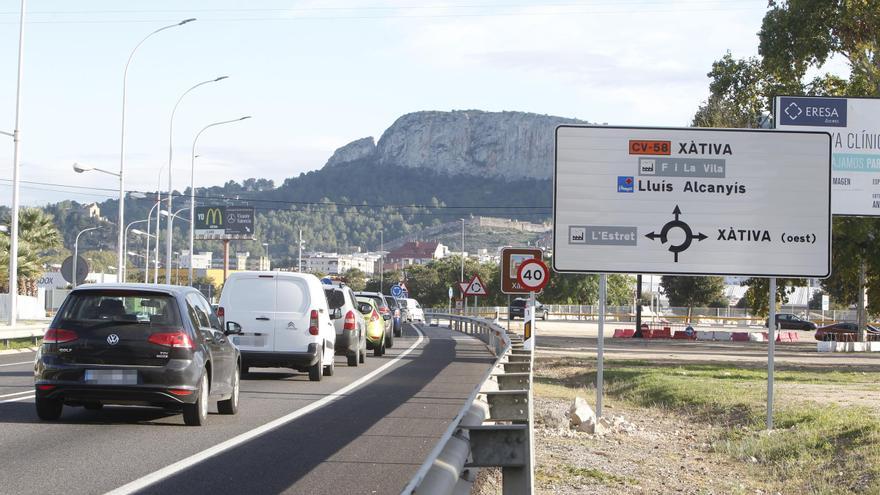 El principal acceso a Xàtiva alcanza los 25.000 vehículos diarios a la espera del nuevo desvío al hospital