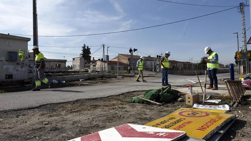 Las obras del AVE en la Senda de los Garres se iniciaron ayer.