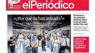 La portada de EL PERIÓDICO del 8 de octubre de 2026