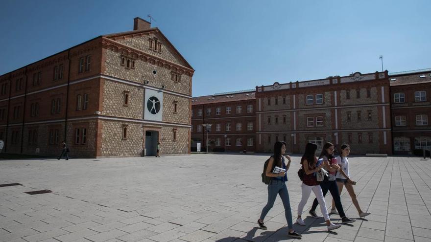 Alumnos en el Campus Viriato.