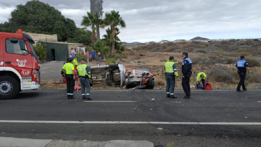 Imagen de cómo quedaron los coches implicados.