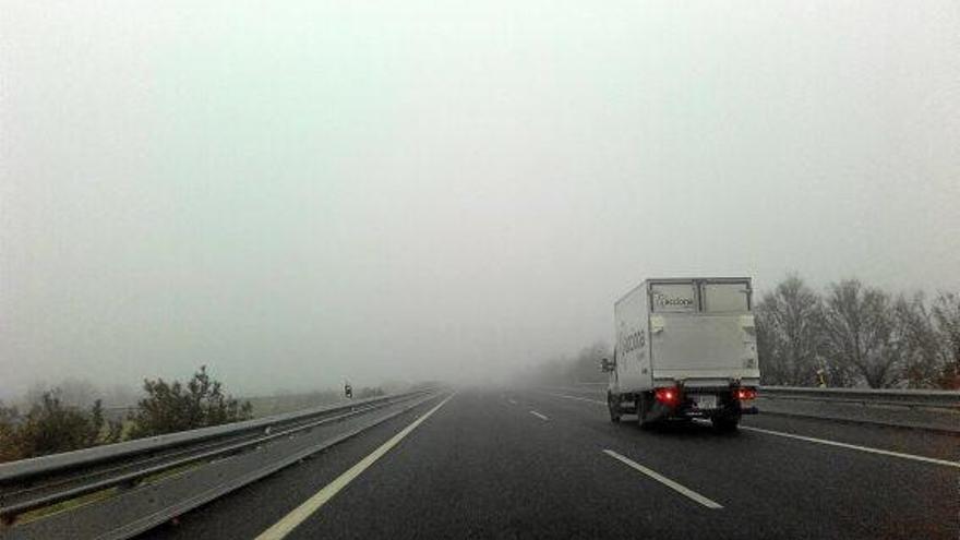 Nebel auf der Autobahn Llucmajor - Palma