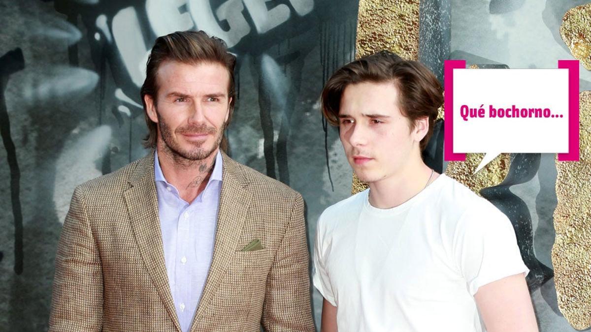 David Beckham y Brooklyn Beckham de estreno