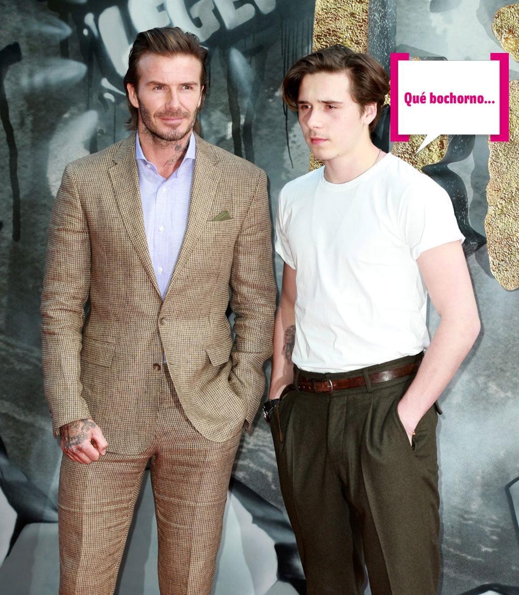 David Beckham y Brooklyn Beckham de estreno