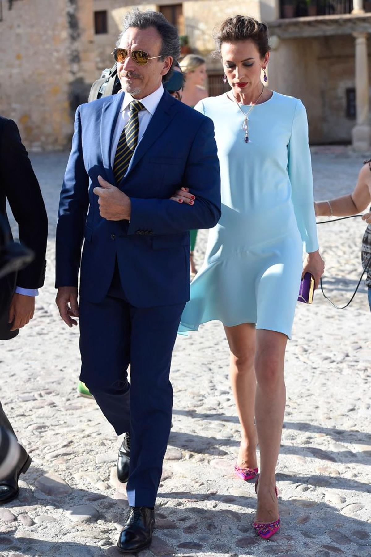 Nieves Álvarez y Marco Severini, en la boda de María Torretta