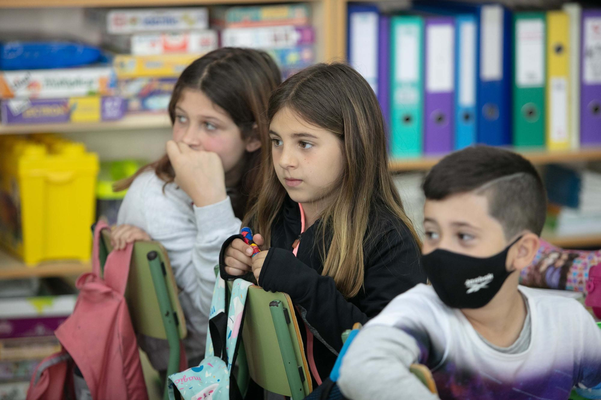 Primer día de cole en Ibiza sin mascarillas en clase