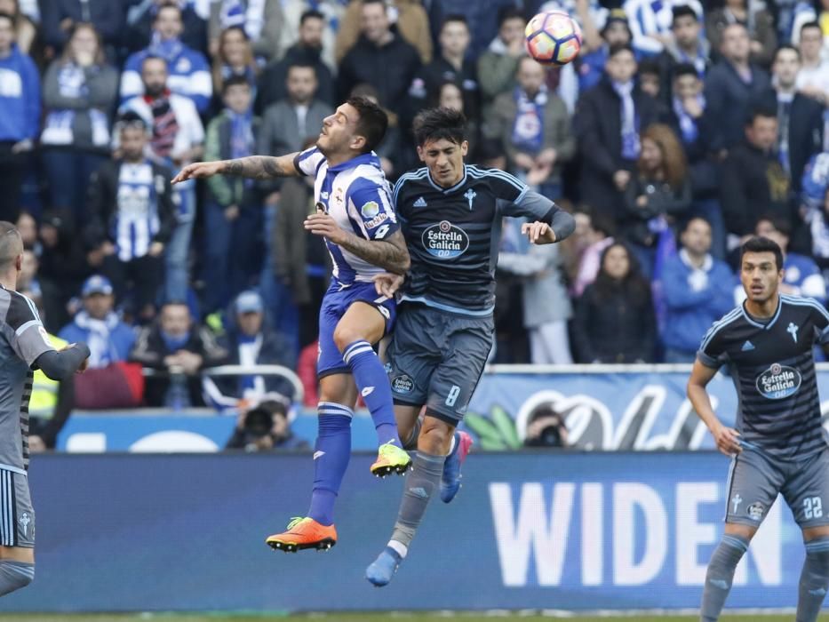 FARO recopila las mejores imágenes del encuentro de Riazor en el que los celestes se impusieron por la mínima a los deportivistas gracias a un gol de Iago Aspas