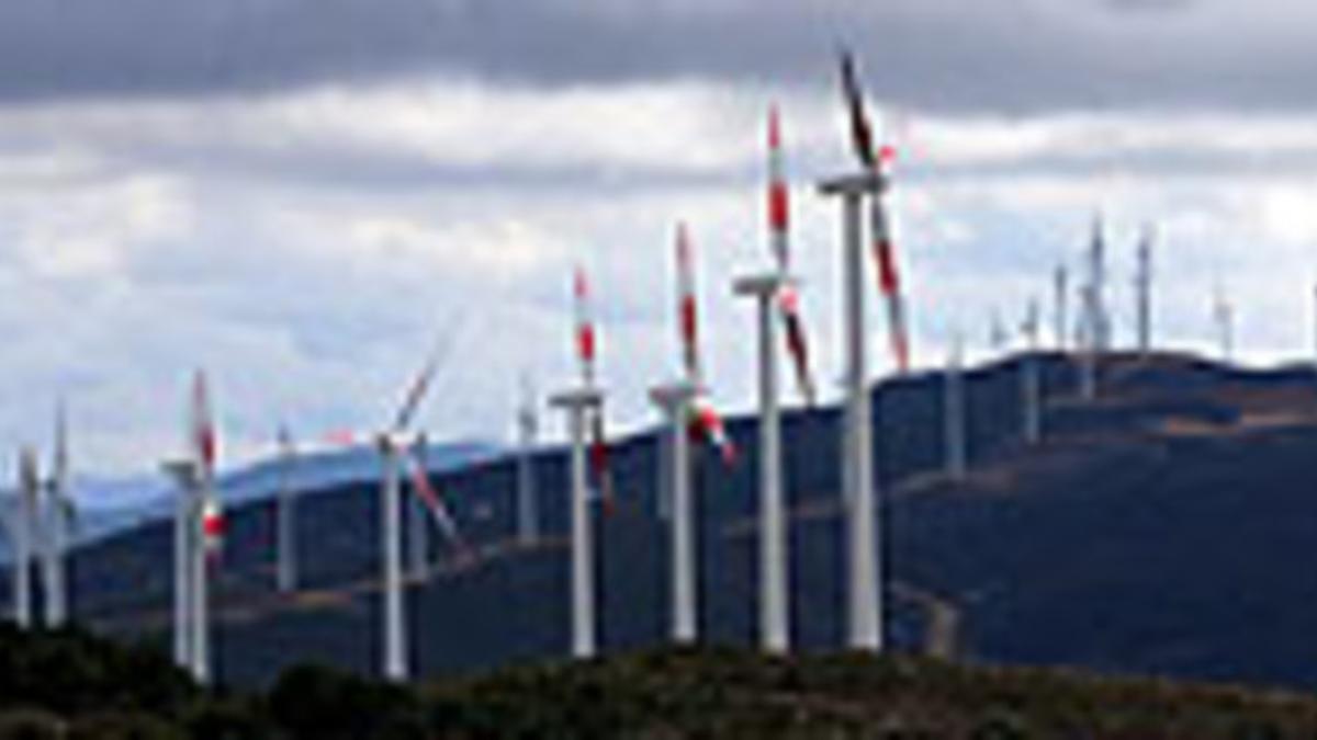 Vista del gigantesco parque eólico de Tánger, un proyecto con sello español (Gamesa).