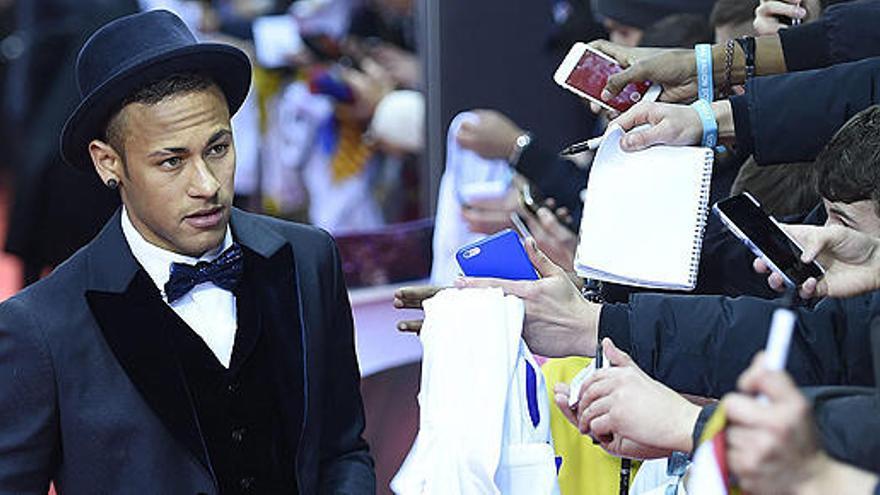 Neymar, en la gala del Balón de Oro.