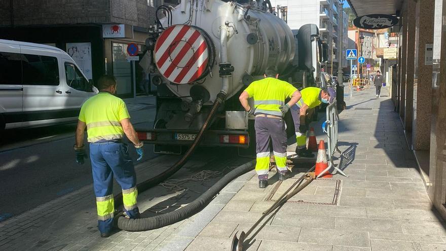 Operarios en la zona