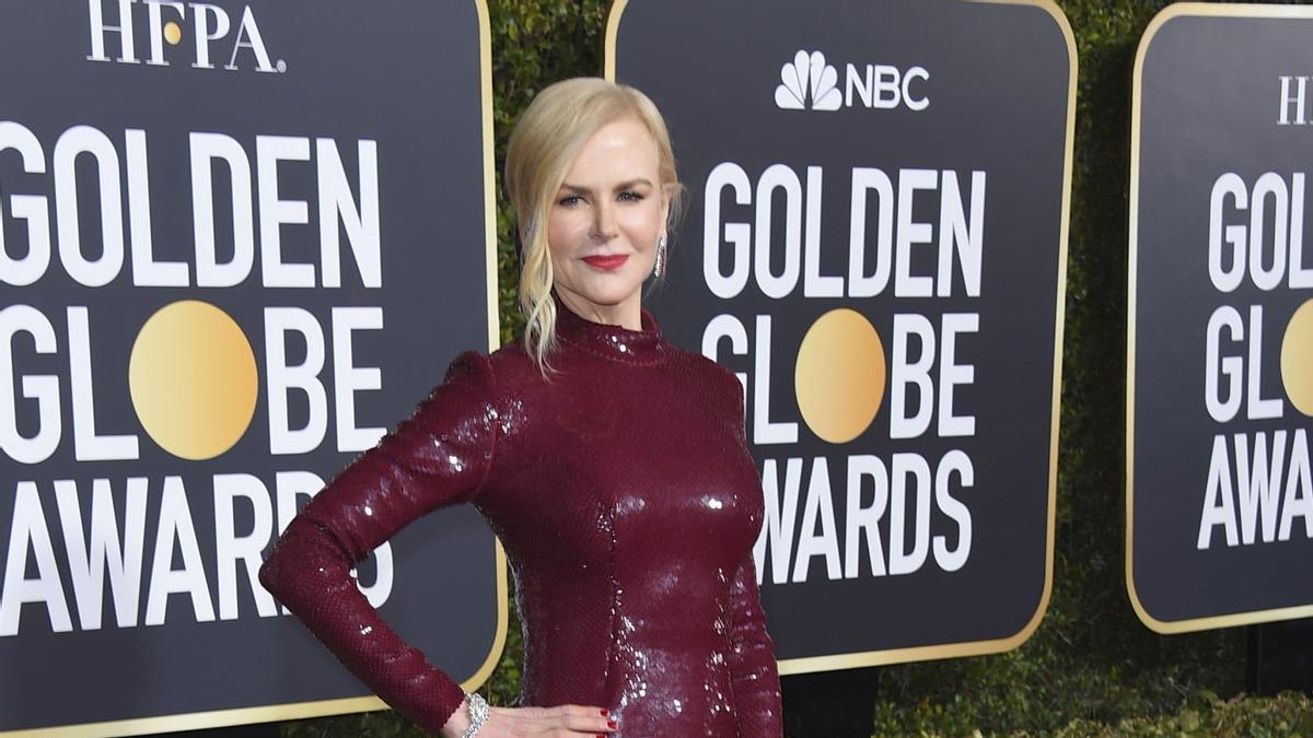 Nicole Kidman con vestido de Michael Kors en los Globos de Oro 2019