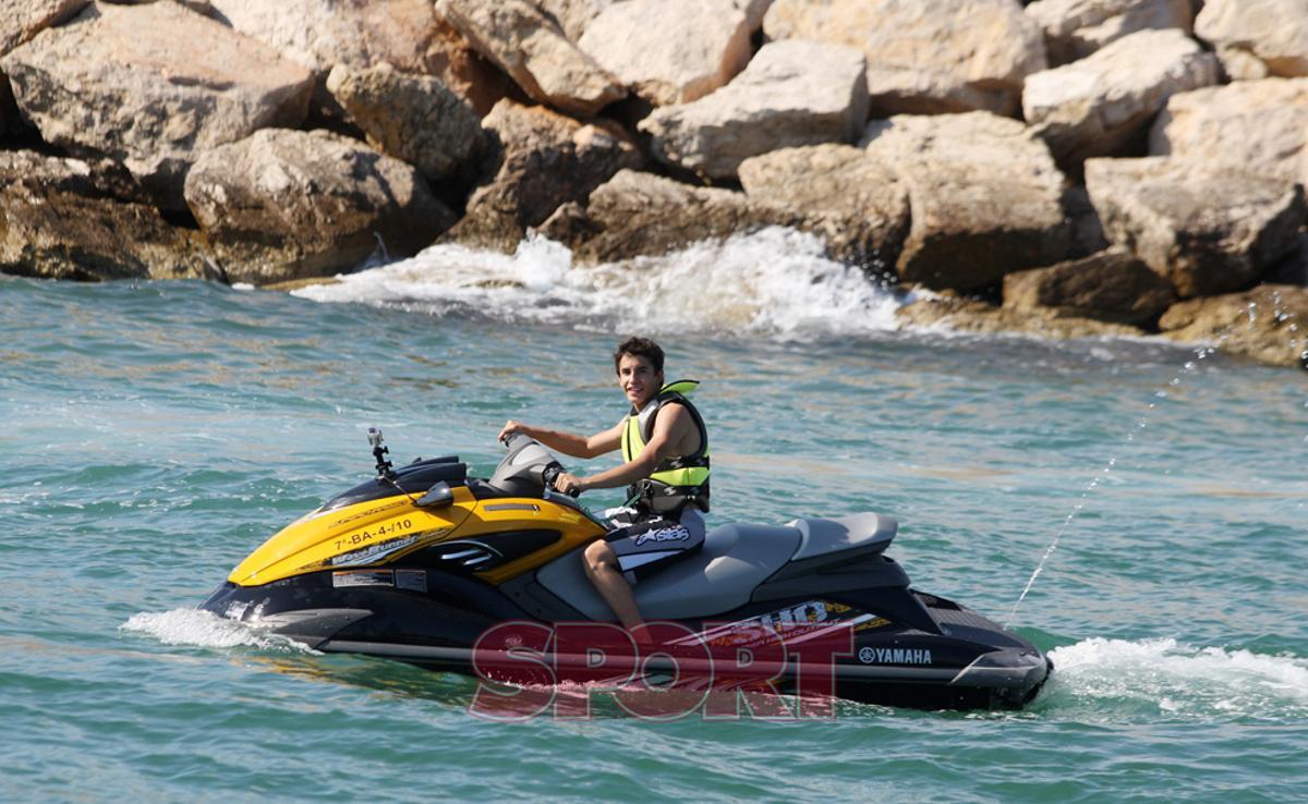 Ya en Moto2 y en el equipo Team Catalunya Caixa Team, Marc Márquez pasaba sus vacaciones en Sitges el verano de 2011