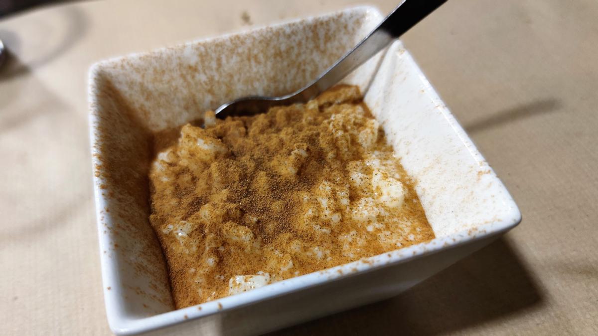 Arroz con leche del restaurante Terra d'Escudella.