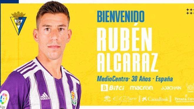 Rubén Alcaraz, cedido del Valladolid al Cádiz