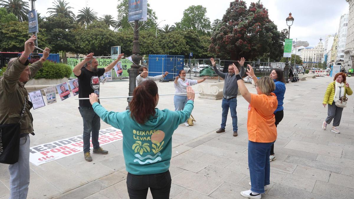 Gimnasia terapéutica y reivindicativa: la protesta de trabajadoras de residencias privadas