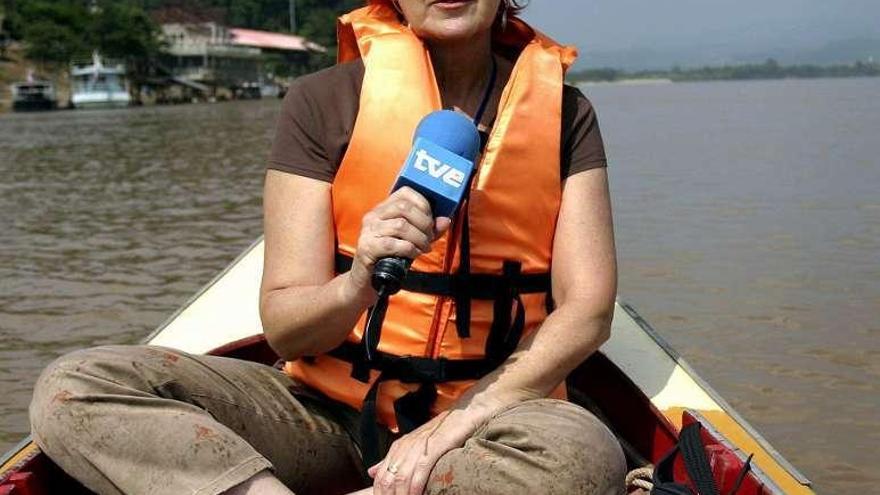 Rosa María Calaf durante su etapa de corresponsal de TVE.
