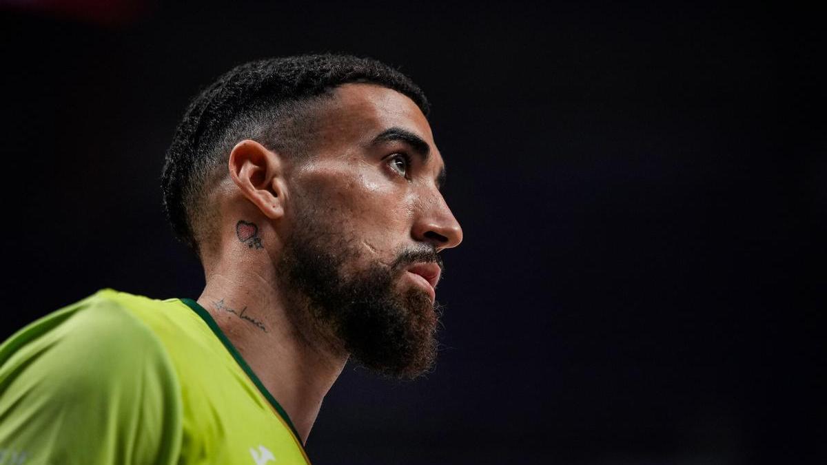 Chris Duarte, esta temporada en una ronda de calentamiento con el Unicaja.