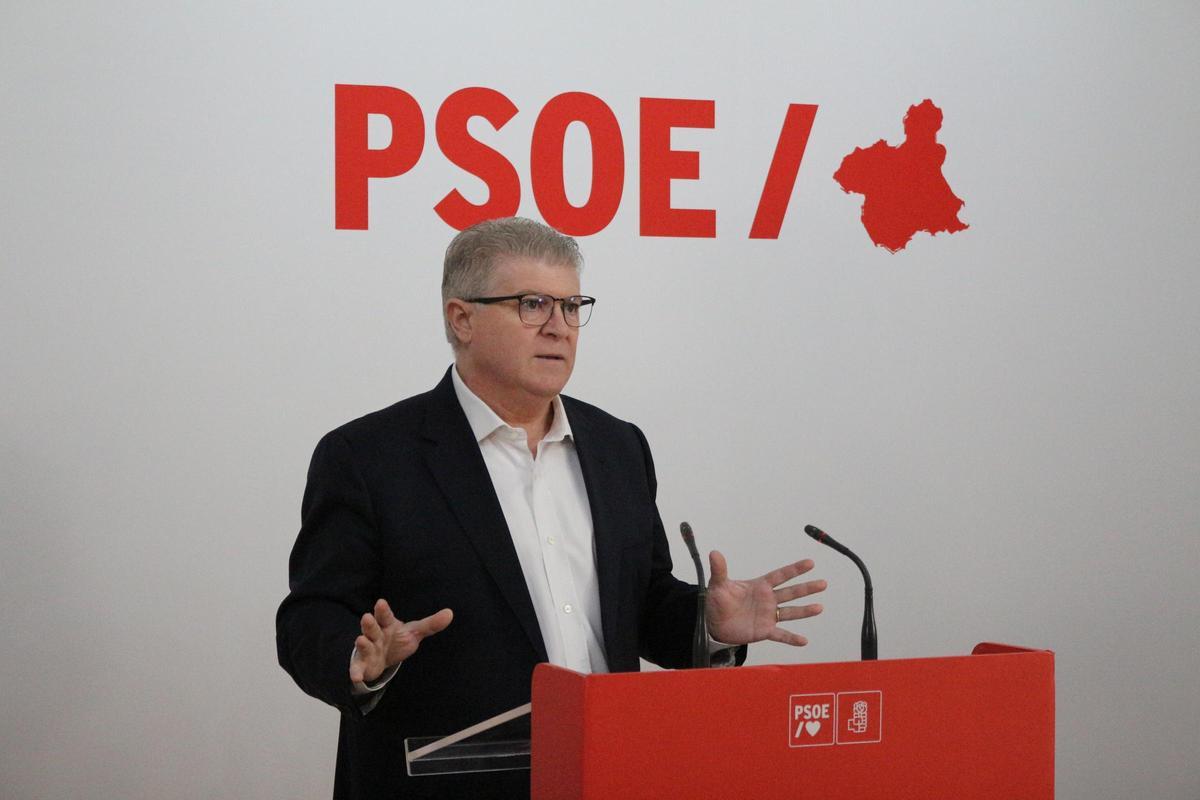 José Vélez, portavoz socialista en la Asamblea Regional.