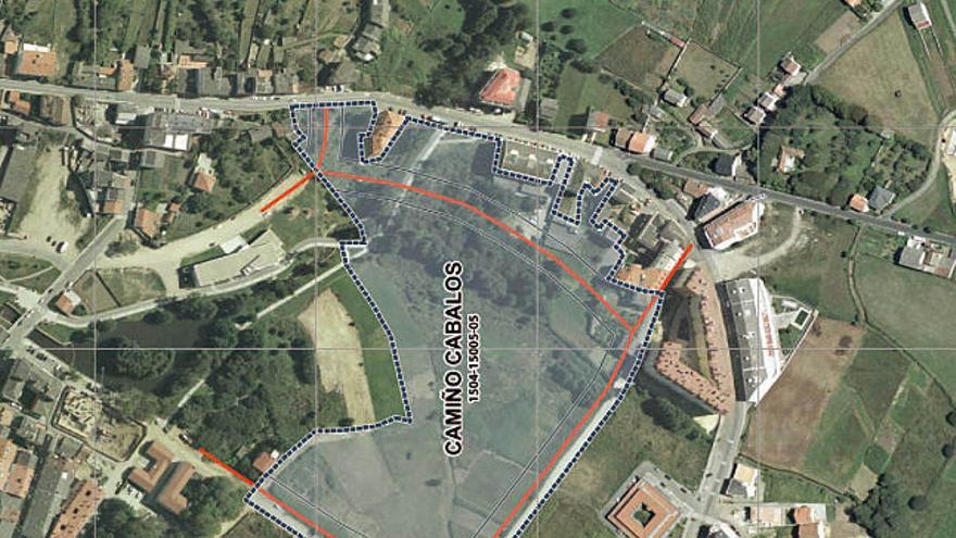 Vista aérea del área de Camiño dos Cabalos. / la opinión