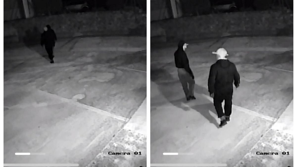 Las cámaras de seguridad grabaron a dos individuos que intentaron entrar a una casa en Rugat.