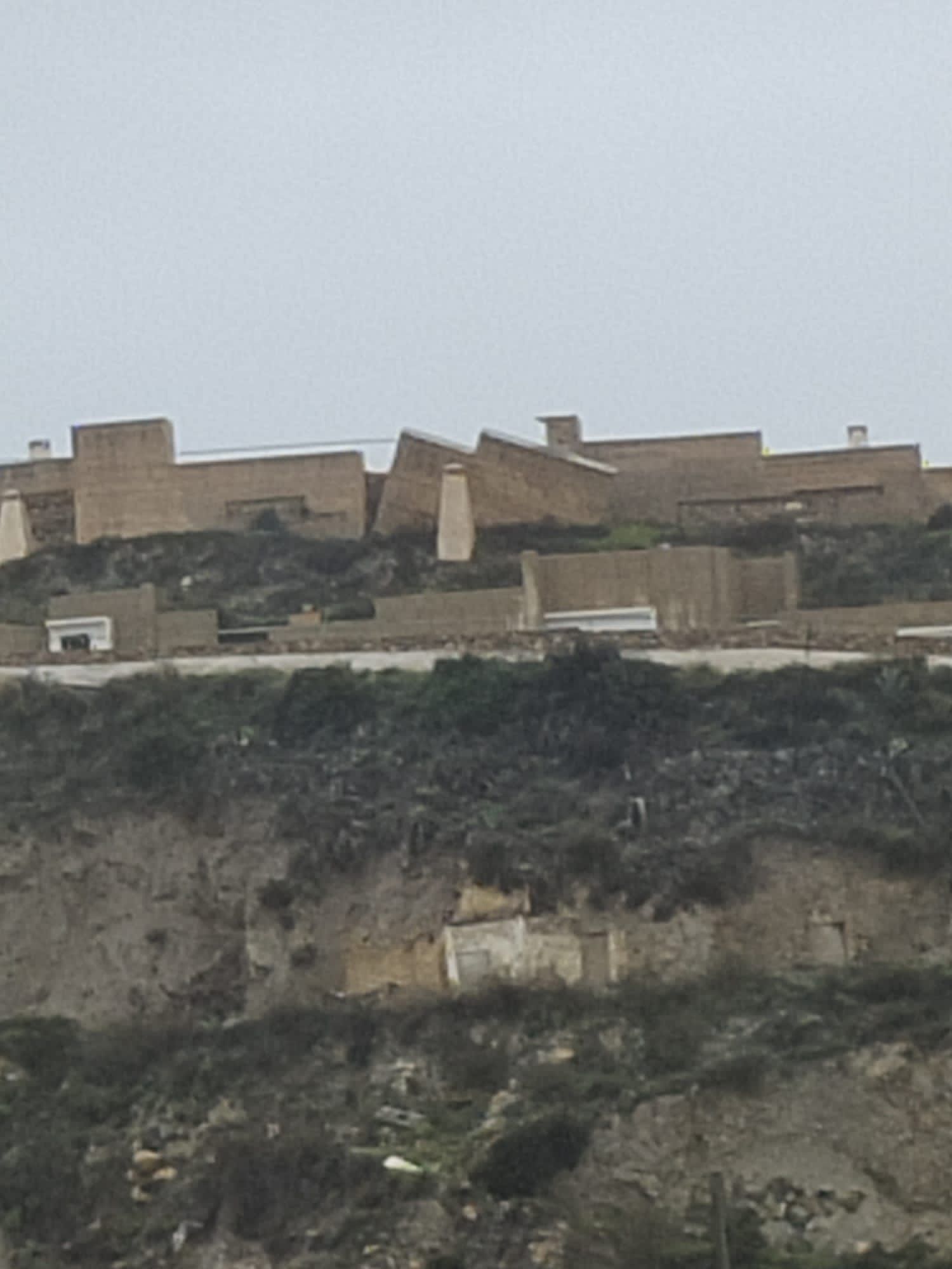 Vista desde Puerto Lumbreras de la ladera del Castillo de Nogalte.