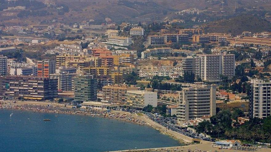 Vista aérea de las playas de Fuengirola.