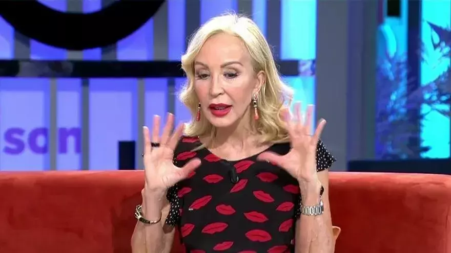 Carmen Lomana durante su intervención en Telecinco