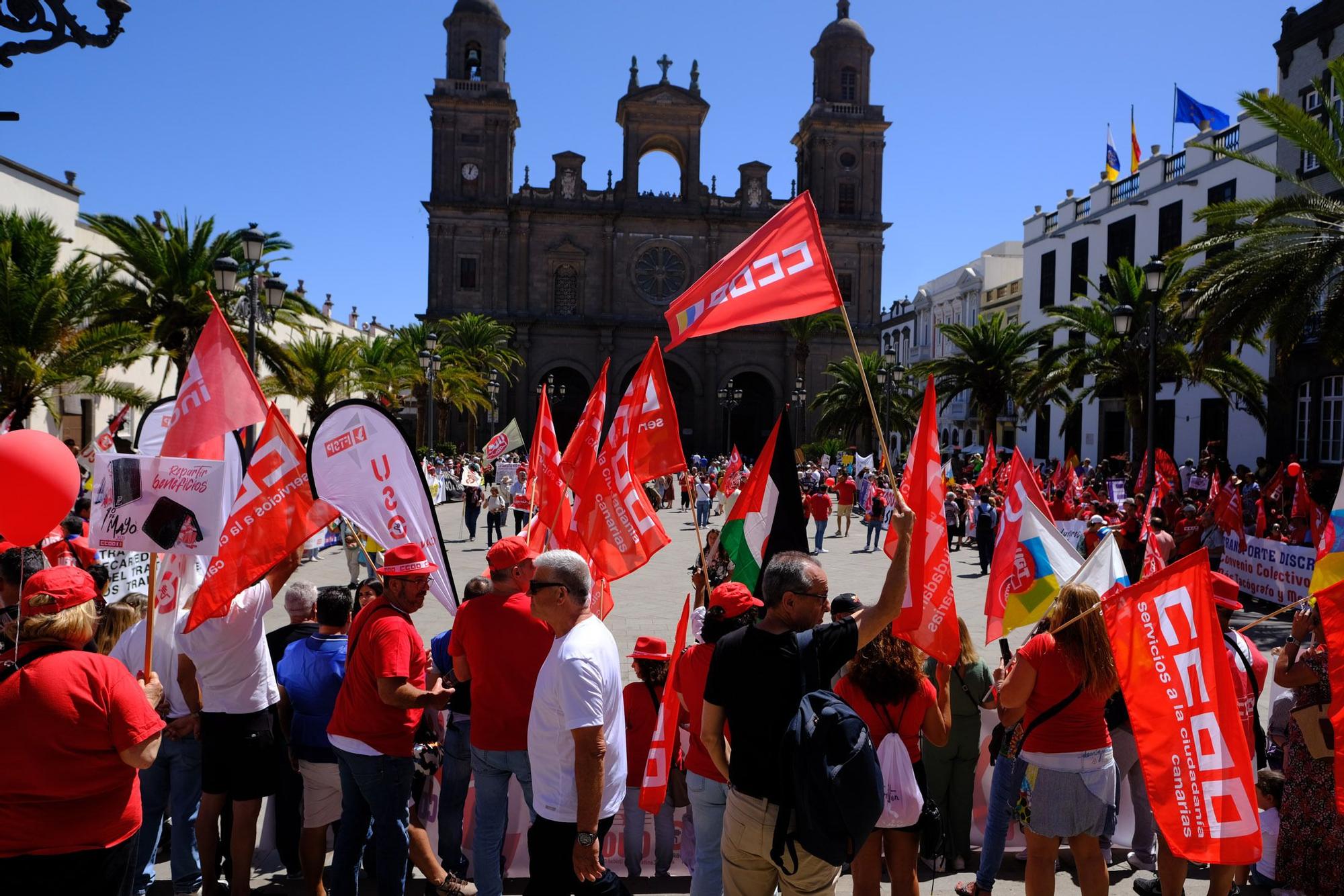 Manifestación por el Primero de Mayo en Las Palmas de Gran Canaria