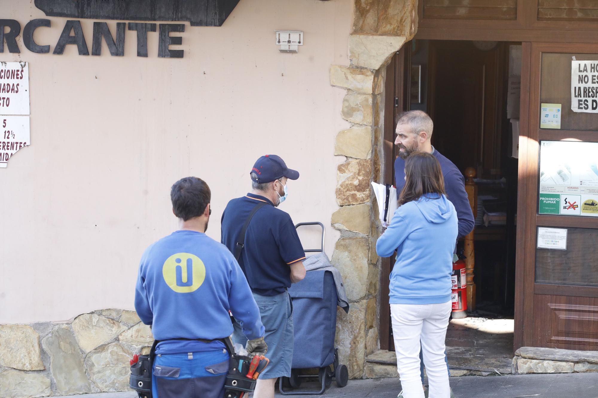 Así quedó el bar el Mercante tras el incendio