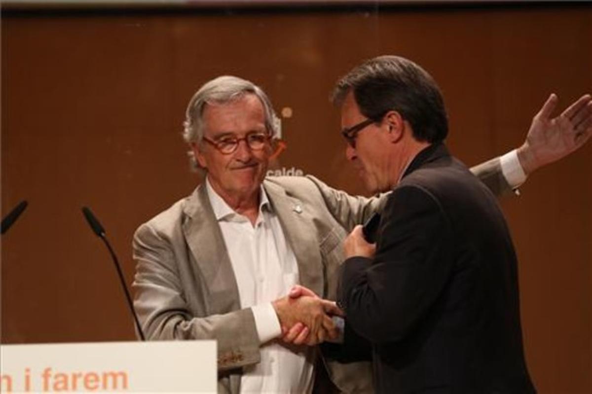 Acte de CiU per presentar la candidatura de Xavier Trias com a alcalde de Barcelona. Acte de CiU per presentar la candidatura de Xavier Trias com a alcalde de Barcelona.